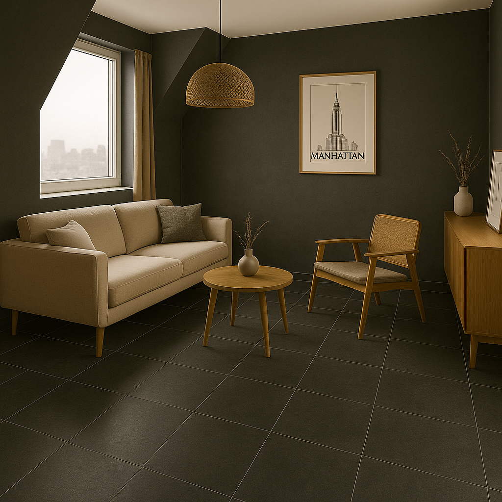 Bodenfliese 60,8x60,8 - Bonn – Manhattan graphite - Pung Steinwerk