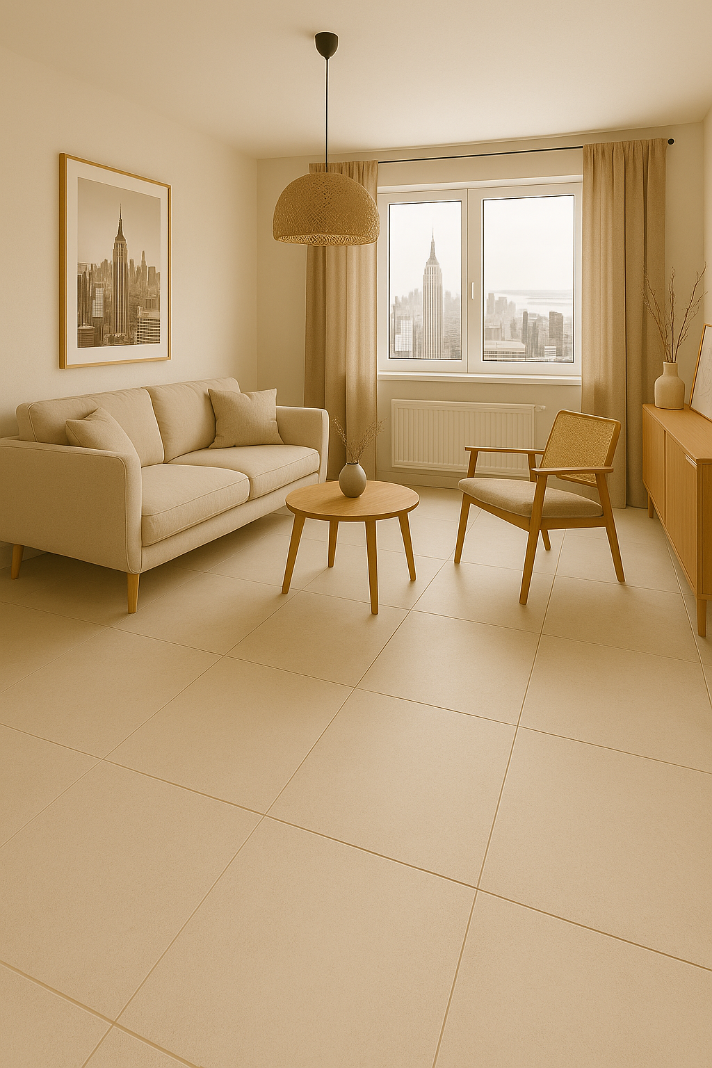 Bodenfliese 60,8x60,8 - Bonn – Manhattan sand - Pung Steinwerk