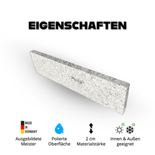 Treppen-Stoßtritt Blanco Cristal Novo poliert - 2 cm Stärke - Pung Steinwerk