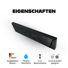 Treppen-Stoßtritt Nero Luanda poliert - 2 cm Stärke - Pung Steinwerk