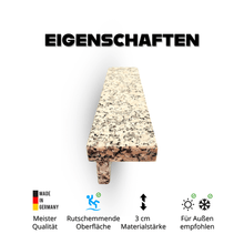 Treppen-Auftritt Olivia Grey geflammt - 3 cm Stärke - Pung Steinwerk