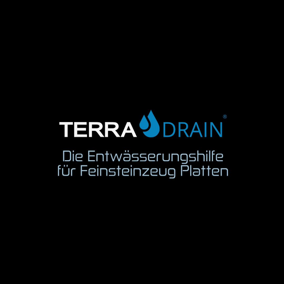 Terra Drain Entwässerungshilfe für Terrassenplatten – Set mit 320 Laschen + Kleber – Für lose Verlegung & offene Fugen – Passend für Feinsteinzeug-Platten - Pung Steinwerk