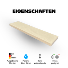 Naturstein-Fensterbank auf Maß aus Agglo Svevo Beige AS 2 cm in beige-creme, geeignet für Innen. Hochwertige Maßanfertigung aus Bonn. Pung Steinwerk - Online bestellen