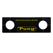 Bohrschablone für Wasseranschlüsse 40 mm | Sanitär Montagehilfe für Fliesen & Trockenbau | Exakte Ausrichtung | PETG schwarz | Pung