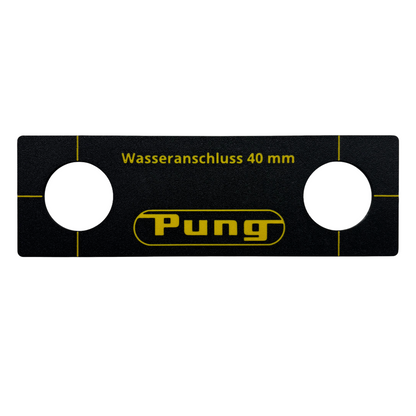 Bohrschablone für Wasseranschlüsse 40 mm | Sanitär Montagehilfe für Fliesen & Trockenbau | Exakte Ausrichtung | PETG schwarz | Pung