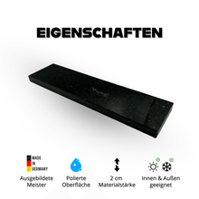 Naturstein-Fensterbank auf Maß aus Star Galaxy 2 cm in schwarz-kupfern , geeignet für Innen & Außen. Hochwertige Maßanfertigung aus Bonn. Pung Steinwerk - Online bestellen & Liefern lassen